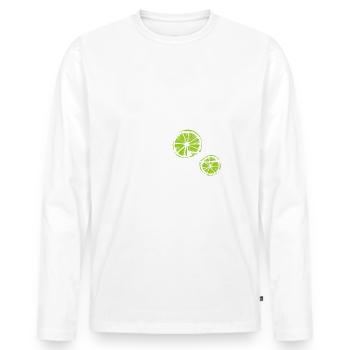 Am Ende ergibt alles einen Gin - Spruch - Männer Premium Bio Langarmshirt - Weiß - Vorne - Nico (187cm)