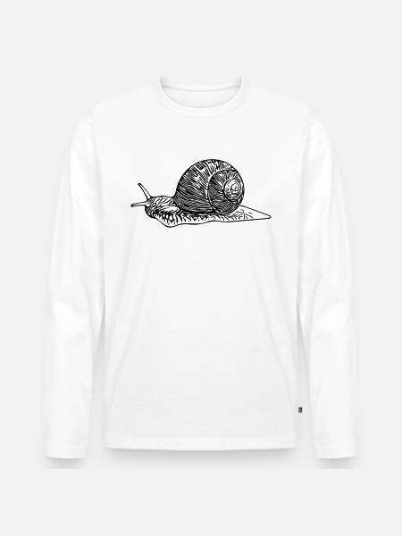 slug - Men's Premium Organic Long Sleeve Shirt - white