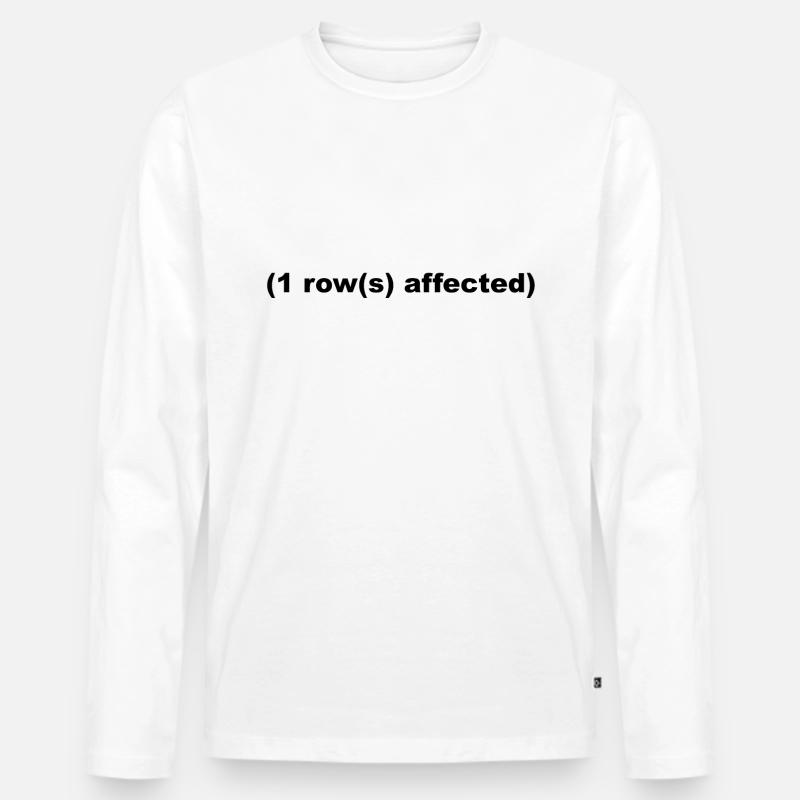 SQL Shirt - Männer Premium Bio Langarmshirt - Weiß