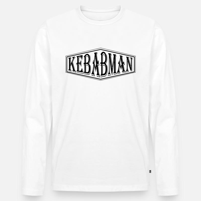 KEBABMAKER - Männer Premium Bio Langarmshirt - Weiß