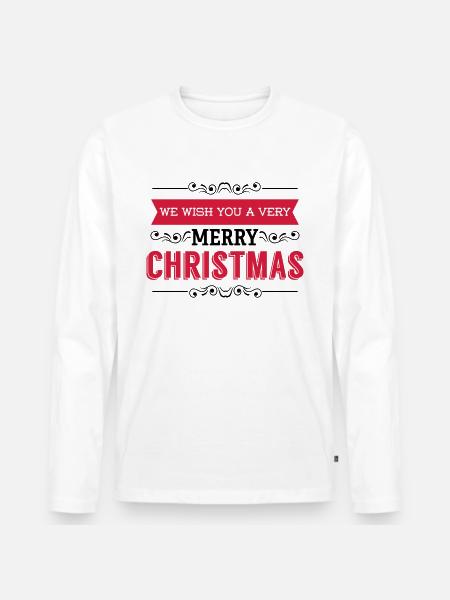 God jul julegave julen julen - Premium økologisk langærmet T-shirt til mænd - hvid