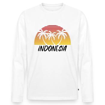 Indonesia - Men's Premium Organic Long Sleeve Shirt - white - Front - Nico (187cm)