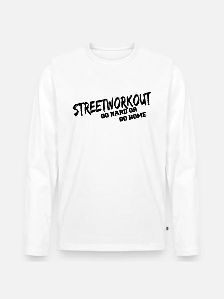 Streetworkout - Männer Premium Bio Langarmshirt - Weiß