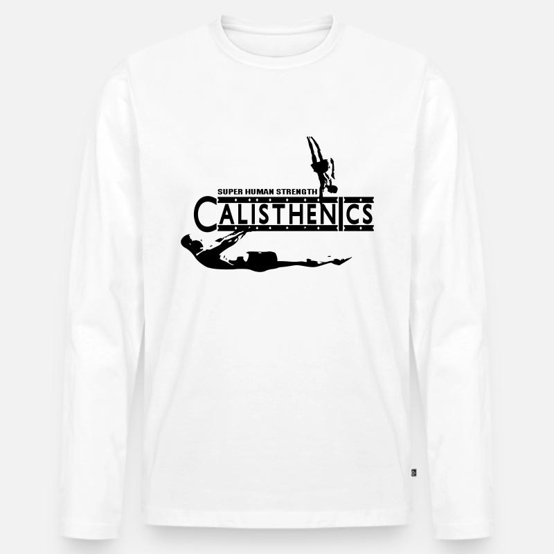 Calisthenics - Männer Premium Bio Langarmshirt - Weiß