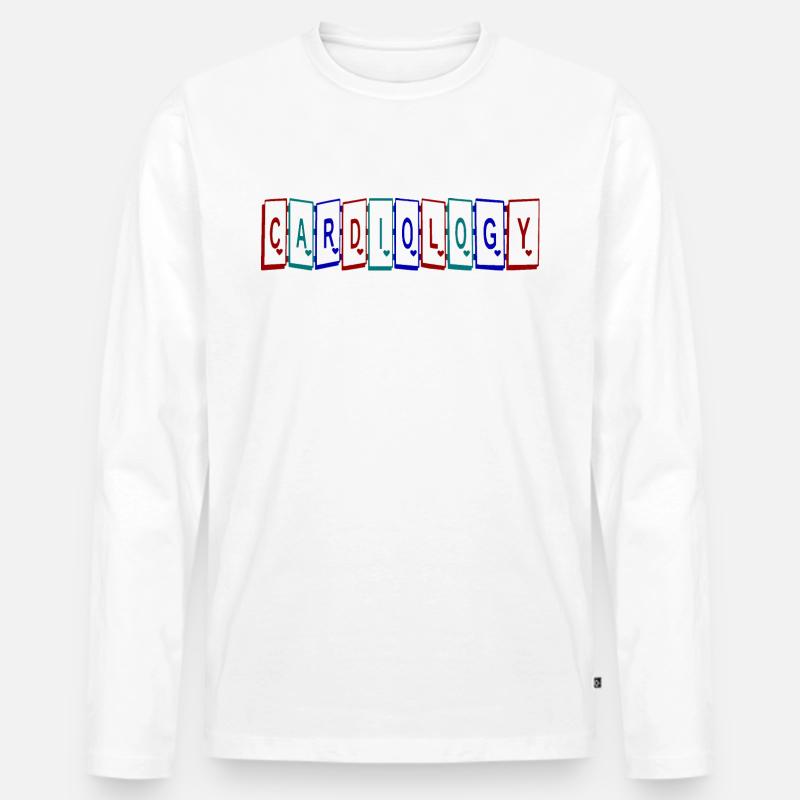 Lustiges Kardiologen Geschenk - Männer Premium Bio Langarmshirt - Weiß