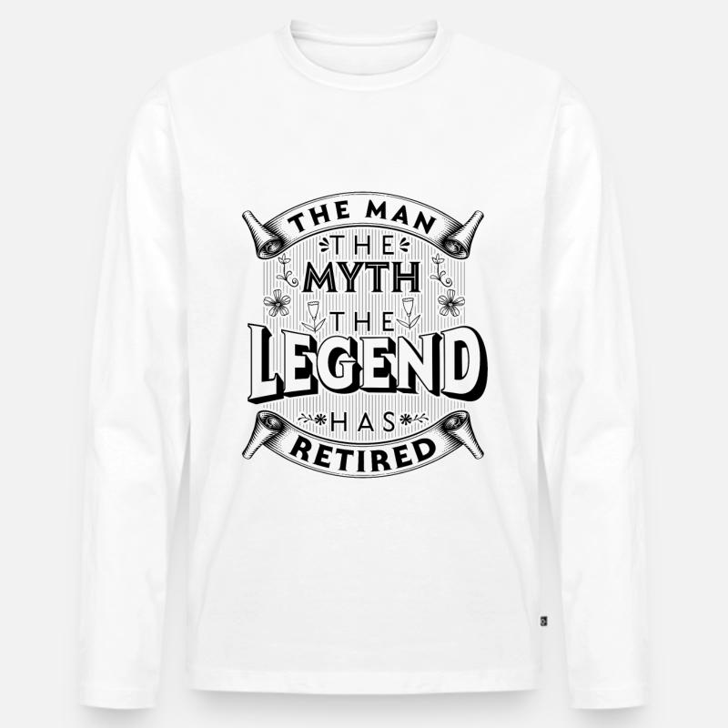 The Legend has Retired - Männer Premium Bio Langarmshirt - Weiß