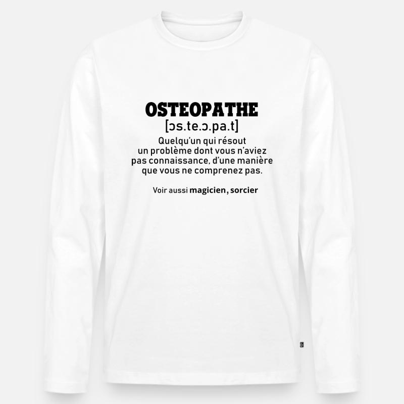 Definition von OSTEOPATHIE - Männer Premium Bio Langarmshirt - Weiß