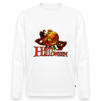Halloween Happy Halloween Party - Men's Premium Organic Long Sleeve Shirt - white - Front - Nico (187cm)