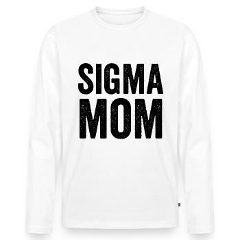 Sigma Mama - Männer Premium Bio Langarmshirt - Weiß - Vorne - Nico (187cm)