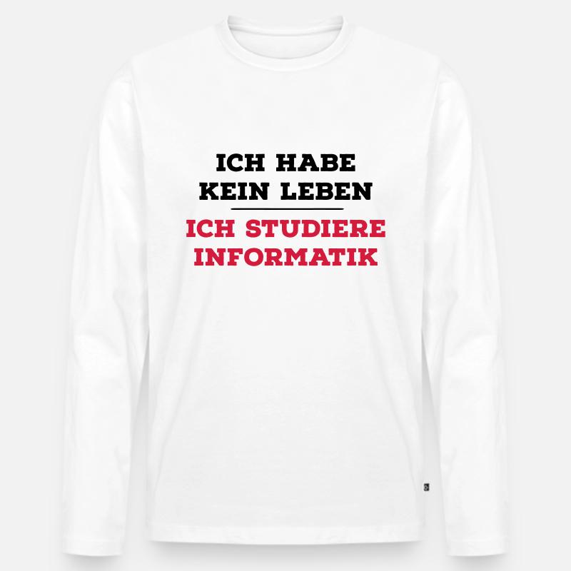 Informatiker - Männer Premium Bio Langarmshirt - Weiß