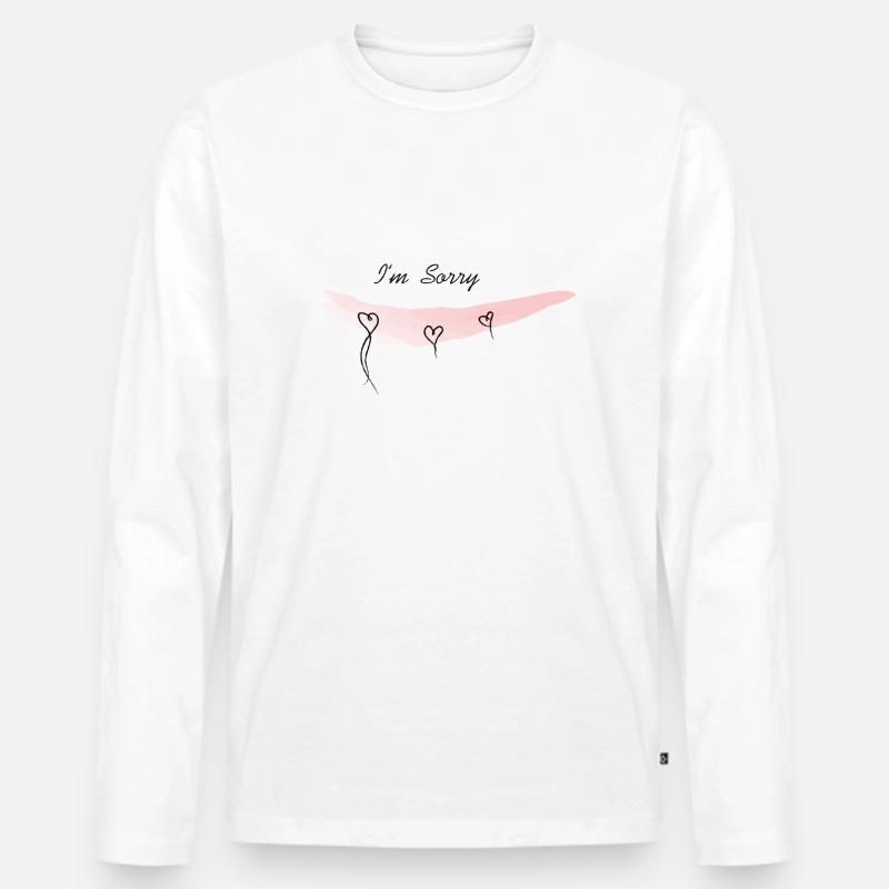 sorry - Männer Premium Bio Langarmshirt - Weiß