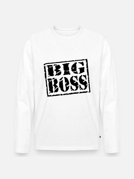 Big Boss - T-shirt manches longues Premium bio Homme - blanc