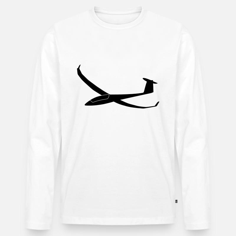 Arcus Glider Glide Gift Flieschen - T-shirt manches longues Premium bio Homme - blanc