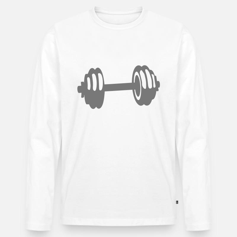 gewicht haltere cross Krafttraining - Männer Premium Bio Langarmshirt - Weiß