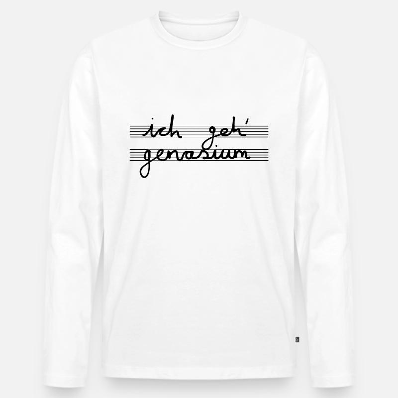 Gymnasium - Männer Premium Bio Langarmshirt - Weiß