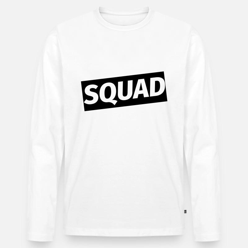 squad - Männer Premium Bio Langarmshirt - Weiß