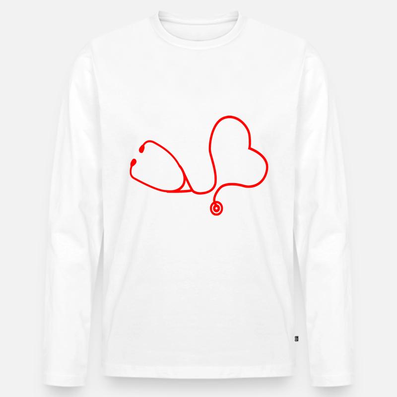 Arzt Medizinstudent Doktor Geschenk - Männer Premium Bio Langarmshirt - Weiß