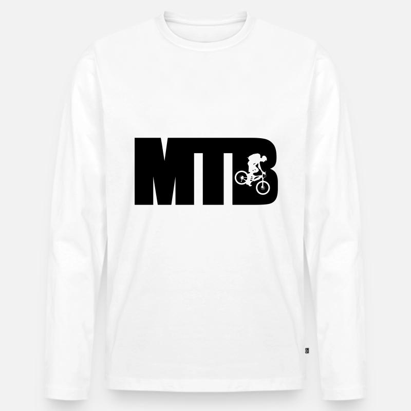 MTB - Männer Premium Bio Langarmshirt - Weiß