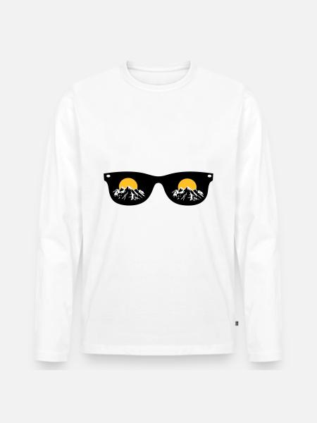 mountains - Men's Premium Organic Long Sleeve Shirt - white