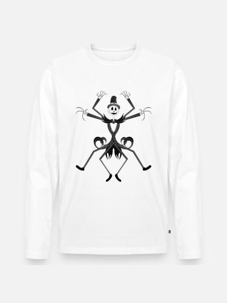 Ondoyance - Mr Jack - Men's Premium Organic Long Sleeve Shirt - white