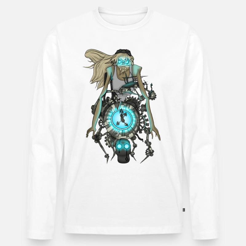 Ondoyance - Nox OAV - Männer Premium Bio Langarmshirt - Weiß