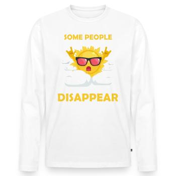 Certaines personnes sont comme des nuages misanthropes - T-shirt manches longues Premium bio Homme - blanc - Devant - Nico (187cm)