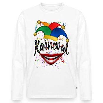 Karneval - Männer Premium Bio Langarmshirt - Weiß - Vorne - Nico (187cm)