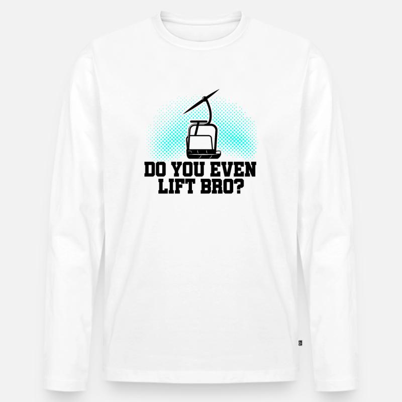 Der Berg ruft - Männer Premium Bio Langarmshirt - Weiß