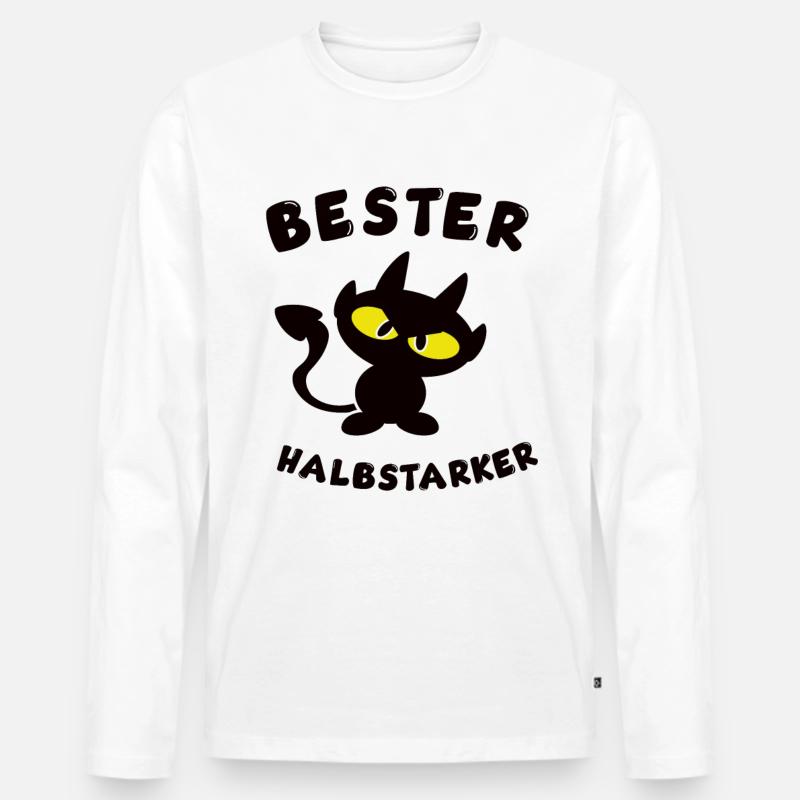 cooles bester Halbstarker Design - Männer Premium Bio Langarmshirt - Weiß