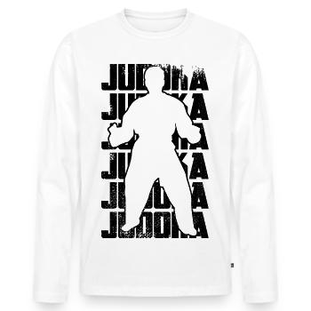 Judoka - Men's Premium Organic Long Sleeve Shirt - white - Front - Nico (187cm)
