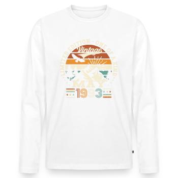 30th Birthday Man May Vintage 1993 Vintage - Men's Premium Organic Long Sleeve Shirt - white - Front - Nico (187cm)
