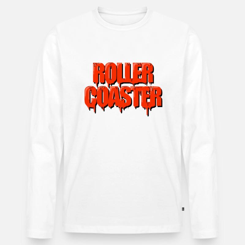 Achterbahn - Männer Premium Bio Langarmshirt - Weiß