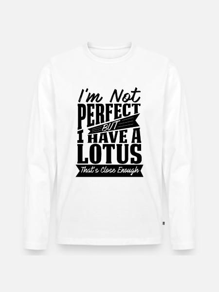 PERFEKT MIT LOTUS CAR - Männer Premium Bio Langarmshirt - Weiß