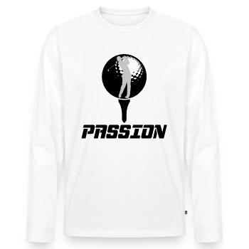 Golf - T-shirt manches longues Premium bio Homme - blanc - Devant - Nico (187cm)