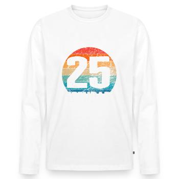 Happy Birthday - 25. Geburtstag Limited Edition - Männer Premium Bio Langarmshirt - Weiß - Vorne - Nico (187cm)