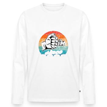 Bester Papa der Welt seit 2003 Vatertag - Männer Premium Bio Langarmshirt - Weiß - Vorne - Nico (187cm)