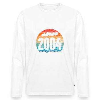 Bester Papa der Welt seit 2004 No Joke - Männer Premium Bio Langarmshirt - Weiß - Vorne - Nico (187cm)