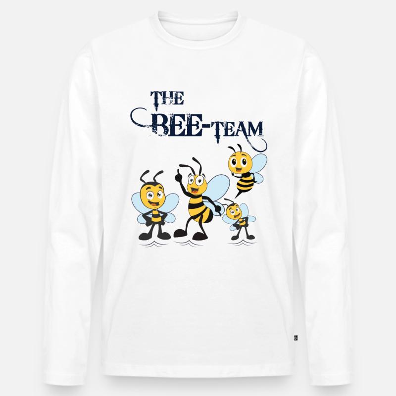 Bee Team Bienen Imker - Männer Premium Bio Langarmshirt - Weiß