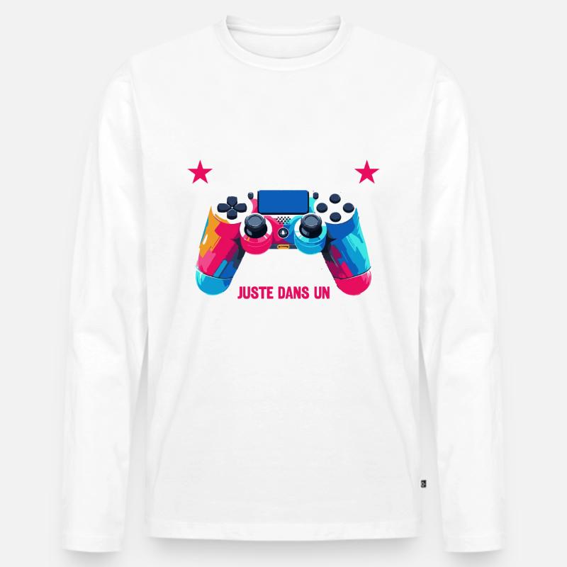 Ich bin nicht asozial - Männer Premium Bio Langarmshirt - Weiß