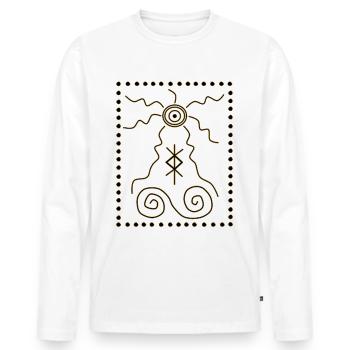 Symbole Schamane - Männer Premium Bio Langarmshirt - Weiß - Vorne - Nico (187cm)