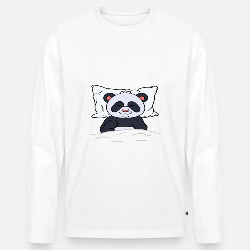 Lass Mich Schlafen Panda - Männer Premium Bio Langarmshirt - undefined