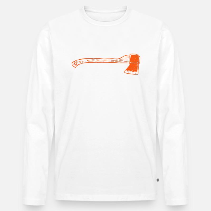 I'd Rather Be Axe Throwing - Männer Premium Bio Langarmshirt - undefined