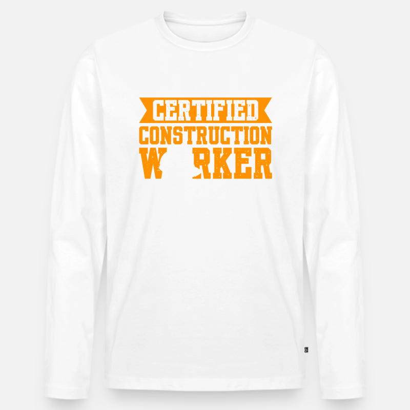Certified Construction Worker - Männer Premium Bio Langarmshirt - undefined
