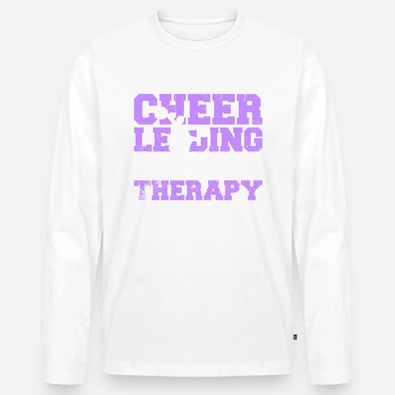 Cheerleading Better Than Therapy - Männer Premium Bio Langarmshirt - undefined