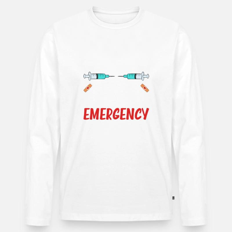 Lustige Krankenschwester Geschenke - Männer Premium Bio Langarmshirt - undefined