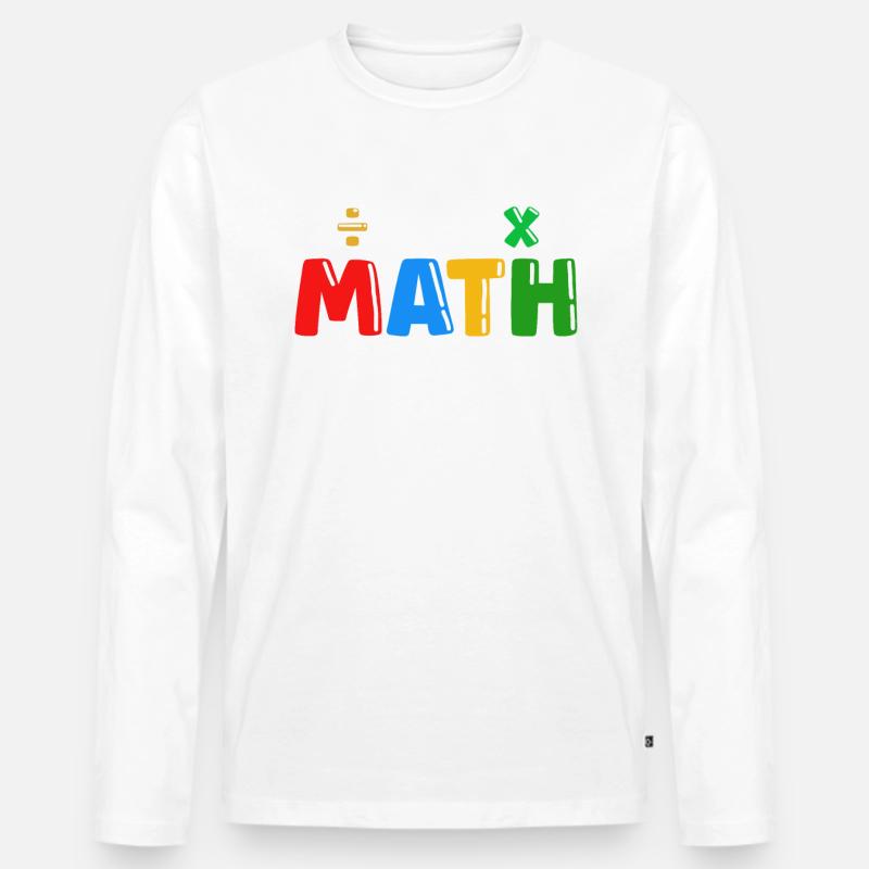 Mathelehrer Spruch Mathematiker - Männer Premium Bio Langarmshirt - undefined