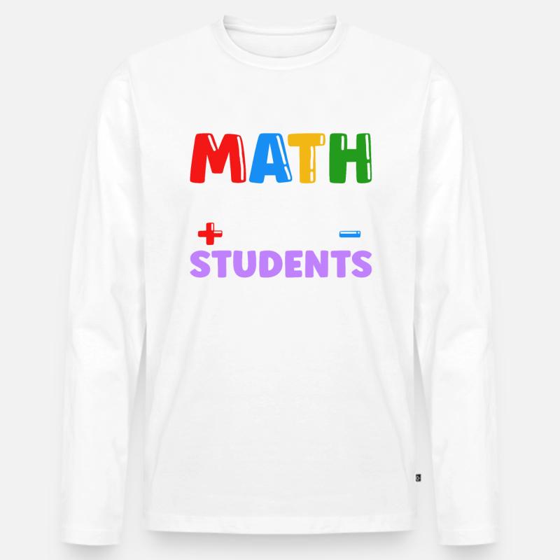 Mathelehrer Spruch Mathematiker - Männer Premium Bio Langarmshirt - undefined