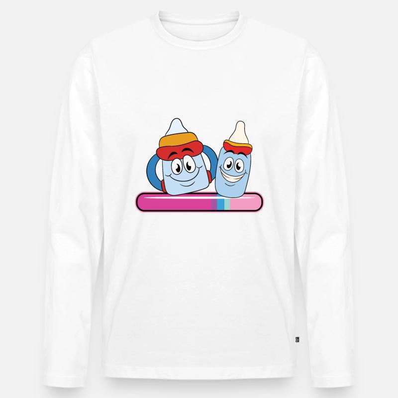 Mama 2024 werdende Mutter Schwangerschaft - Männer Premium Bio Langarmshirt - undefined