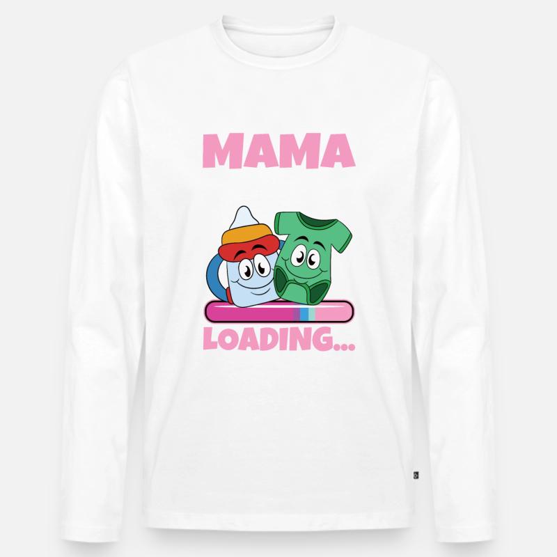 Mama 2024 werdende Mutter Schwangerschaft - Männer Premium Bio Langarmshirt - undefined