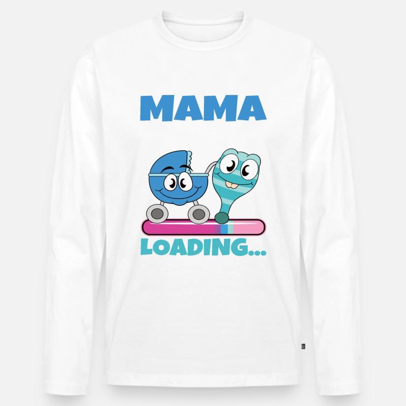 Mama 2024 werdende Mutter Schwangerschaft - Männer Premium Bio Langarmshirt - undefined